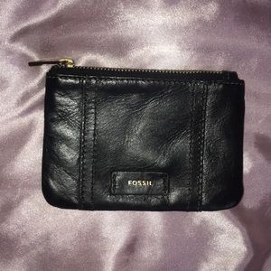 NEW Fossil Key Chain Wallet Black